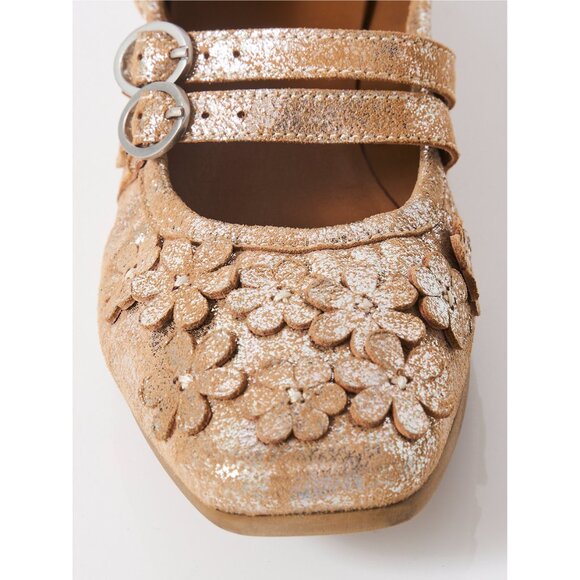 Free People Tan Floral Flats - Picture 11 of 16